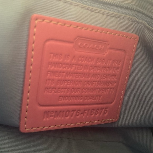 Leather Coach Monogram Handbag - Picture 8 of 9